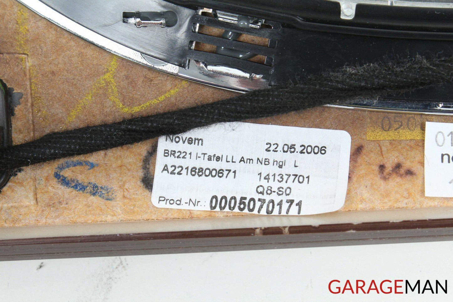 07-09 Mercedes W221 S450 S550 Center Dashboard Dash Trim Bezel Cover Panel Wood