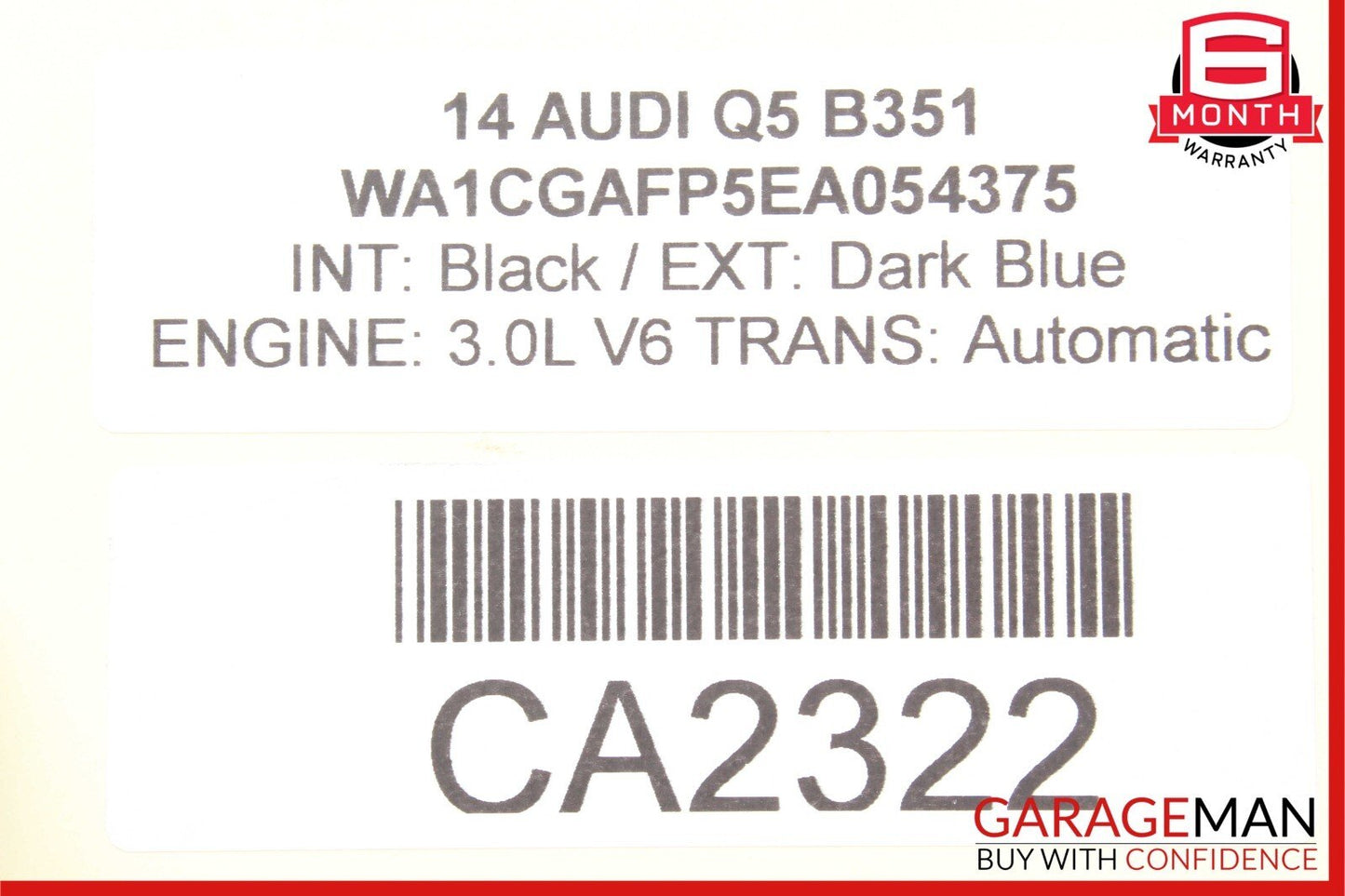 12-18 Audi Q5 A7 Rear Left Driver Side Door Window Regulator Motor Unit OEM