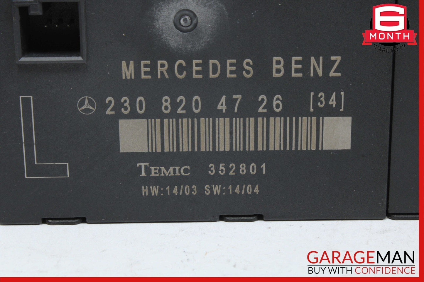 03-12 Mercedes R230 SL500 SL55 AMG Front Left Door Control Module 2308204726 OEM