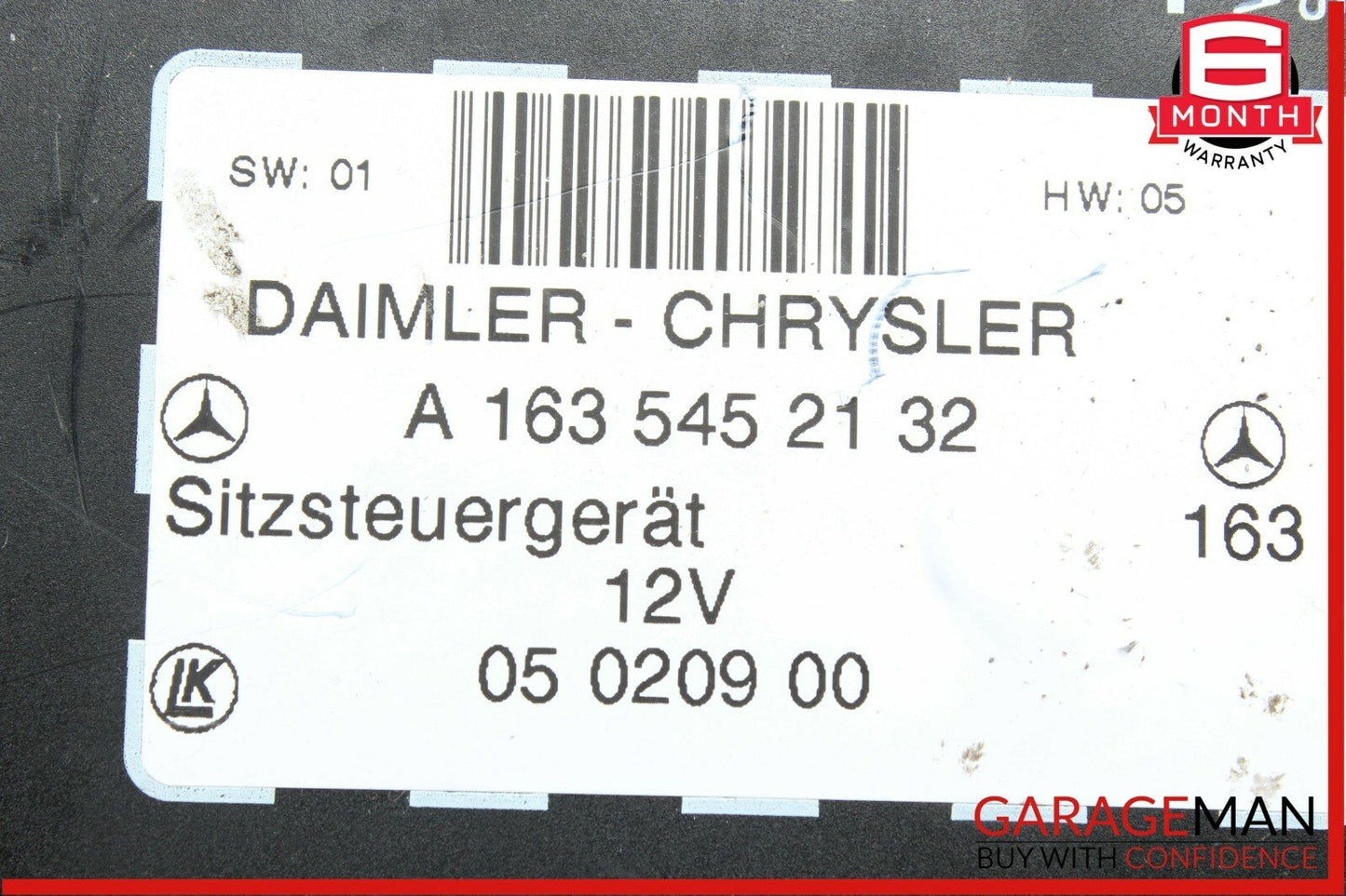 98-05 Mercedes W163 ML500 ML55 AMG Seat Control Module Front Left Or Right OEM
