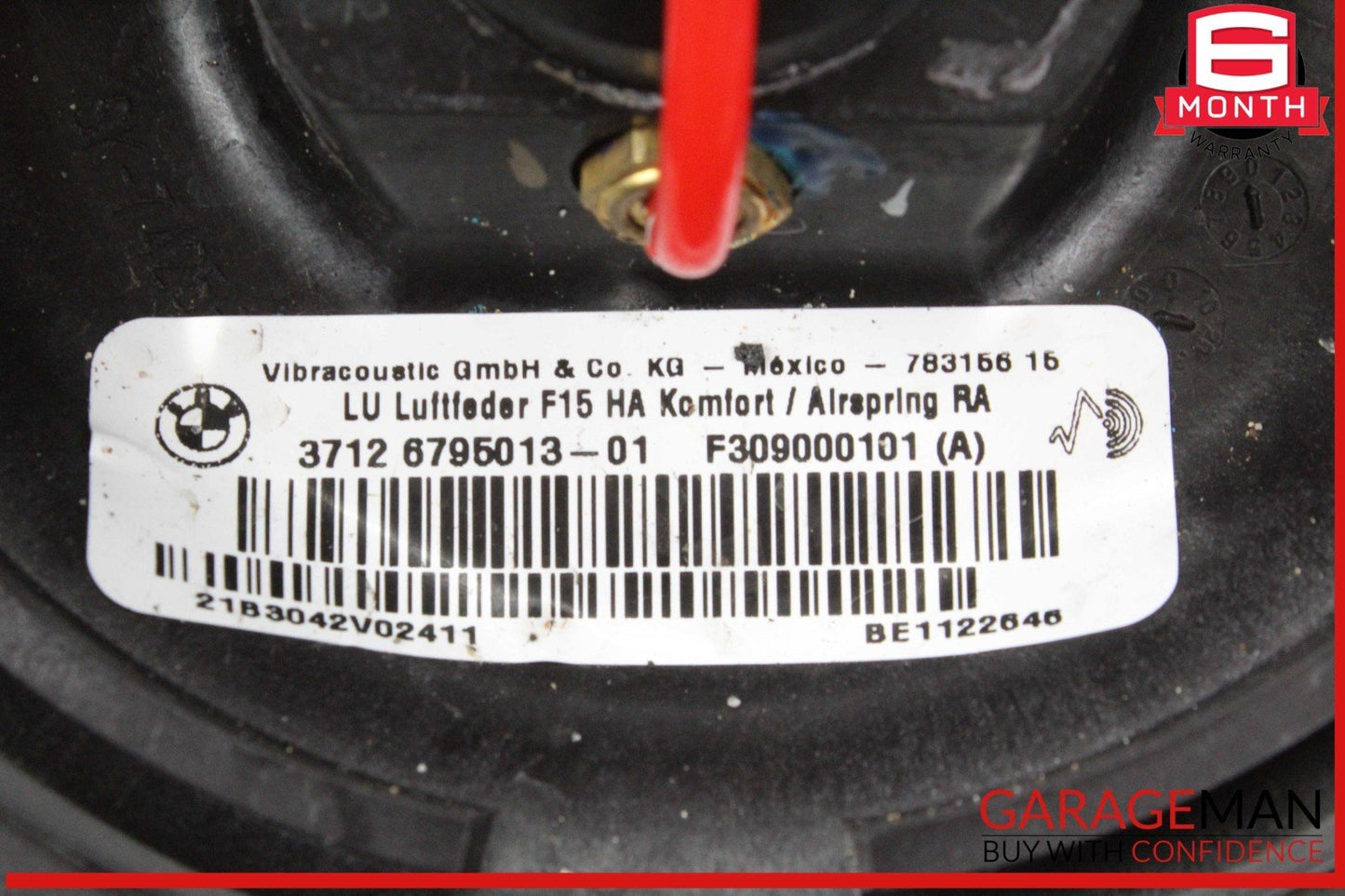 14-18 BMW X5 F15 X6 Rear Left and Right Side Air Suspension Spring Set OEM