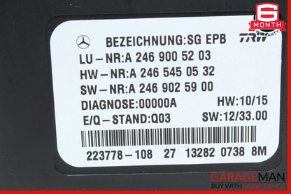 14-18 Mercedes W117 CLA250 Parking Brake Electronic Computer Control Module Unit