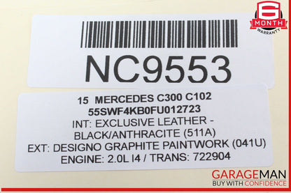 15-24 Mercedes W205 C300 Dash Dashboard Left Air Vent Duct Tube 2058300100 OEM