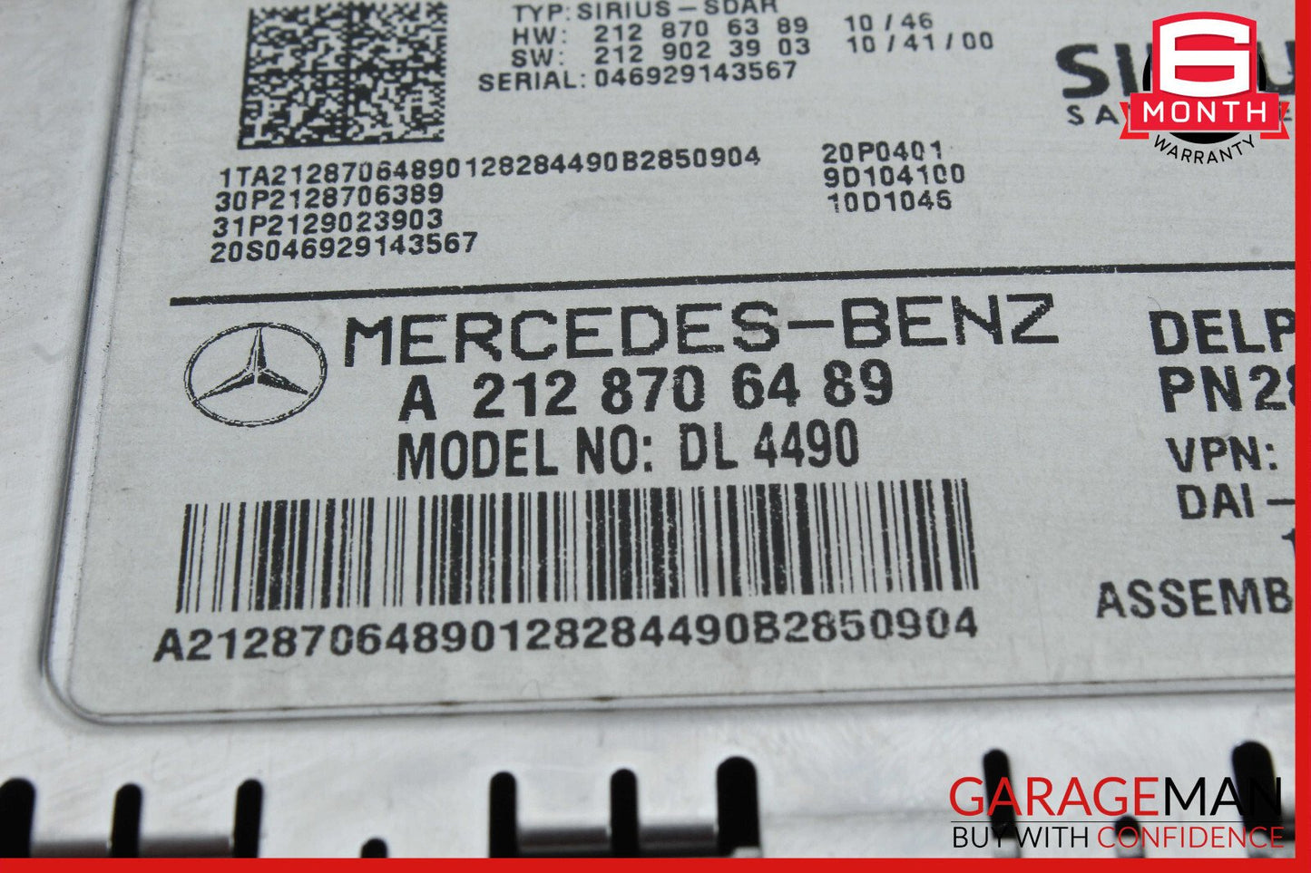 Mercedes W204 C250 E350 CLS550 Sirius Satellite Radio Receiver 2128706489 OEM