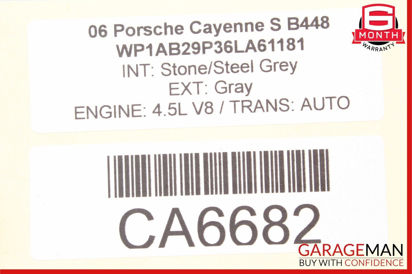 03-10 Porsche Cayenne S 955 957 Rear Right Exterior Door Handle OEM