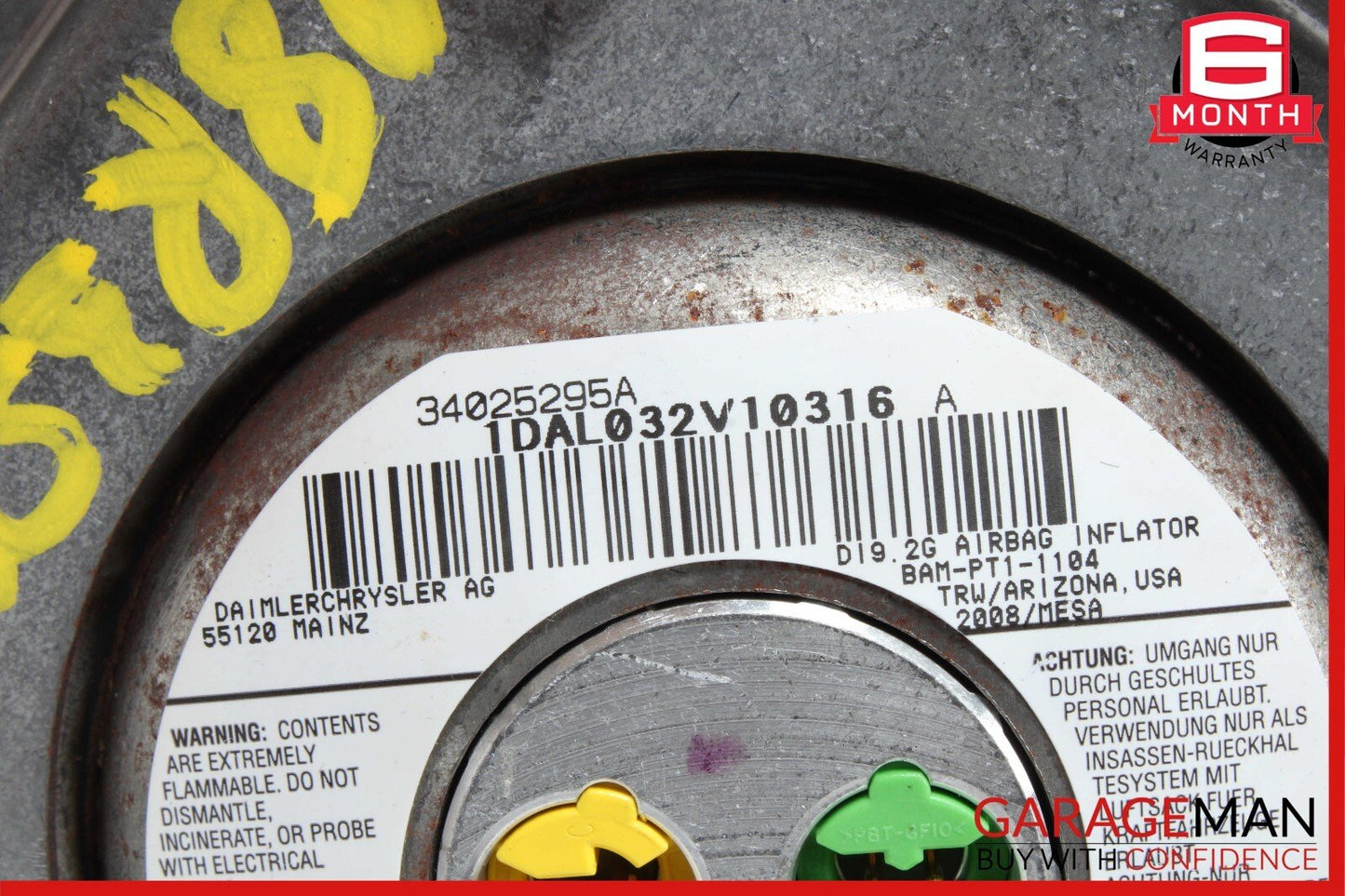 06-08 Mercedes W251 R350 GL450 ML350 Driver Steering Wheel Airbag Brown OEM