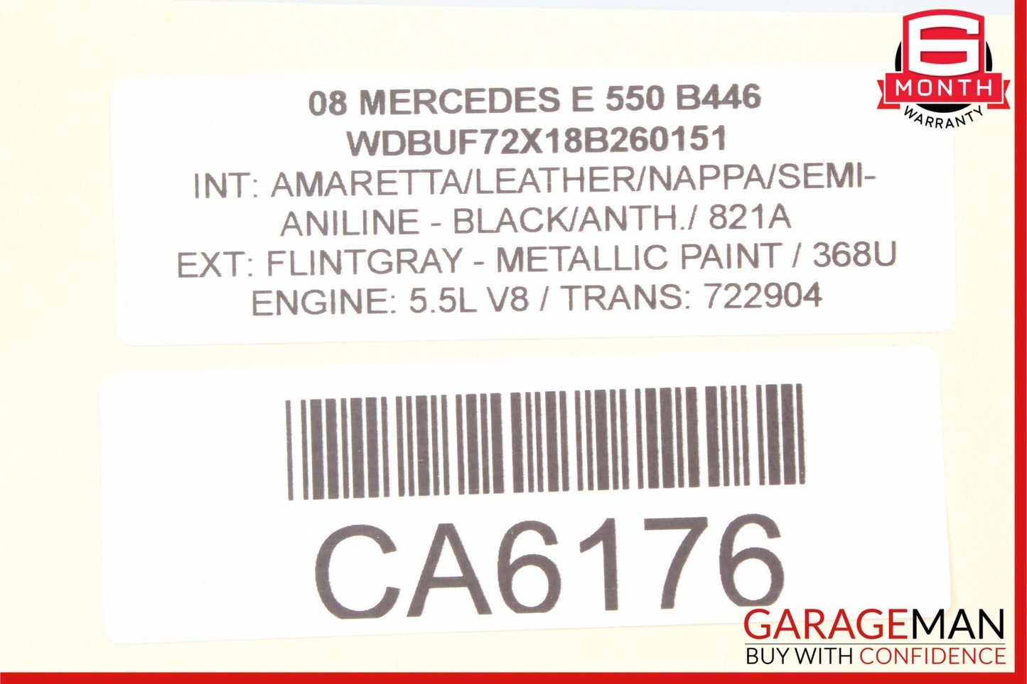 03-09 Mercedes W211 E350 E550 AMG Rear Left Side Exterior Door Handle Flintgray