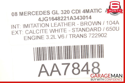 07-12 Mercedes X164 GL320 GL450 Rear Left or Right Side Air Bag Spring Shock OEM