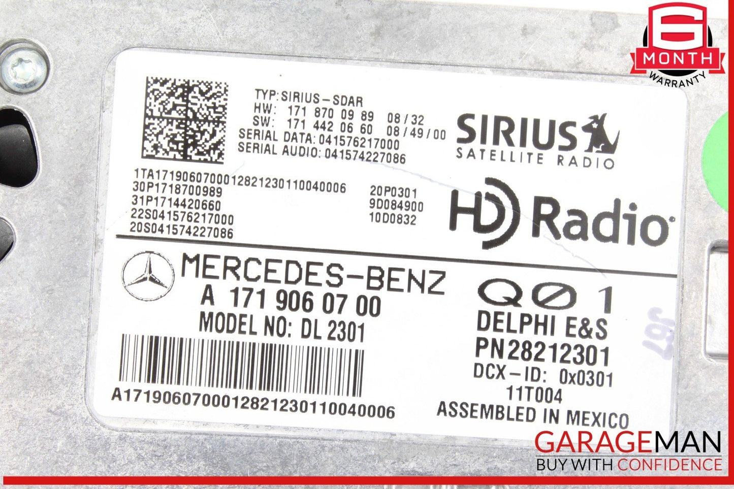09-13 Mercedes W164 ML350 4MATIC Sirius Satellite Radio Receiver 1719060700 OEM