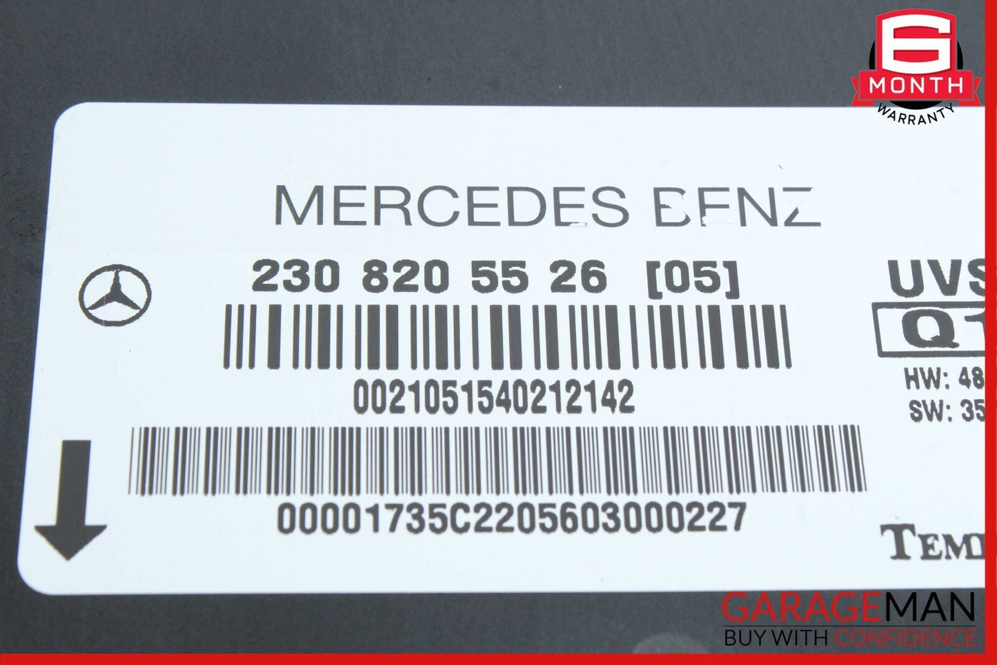 03-08 Mercedes R230 SL500 SL65 AMG Roof Convertible Top Module Control Unit