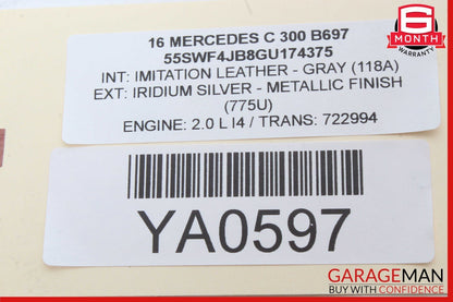15-20 Mercedes W205 C300 Front Left & Right Side Dash Air A/C Vent Grille Set