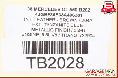 06-12 Mercedes GL550 GL450 ML350 ML550 Front Drive Axle Shaft Driveshaft OEM