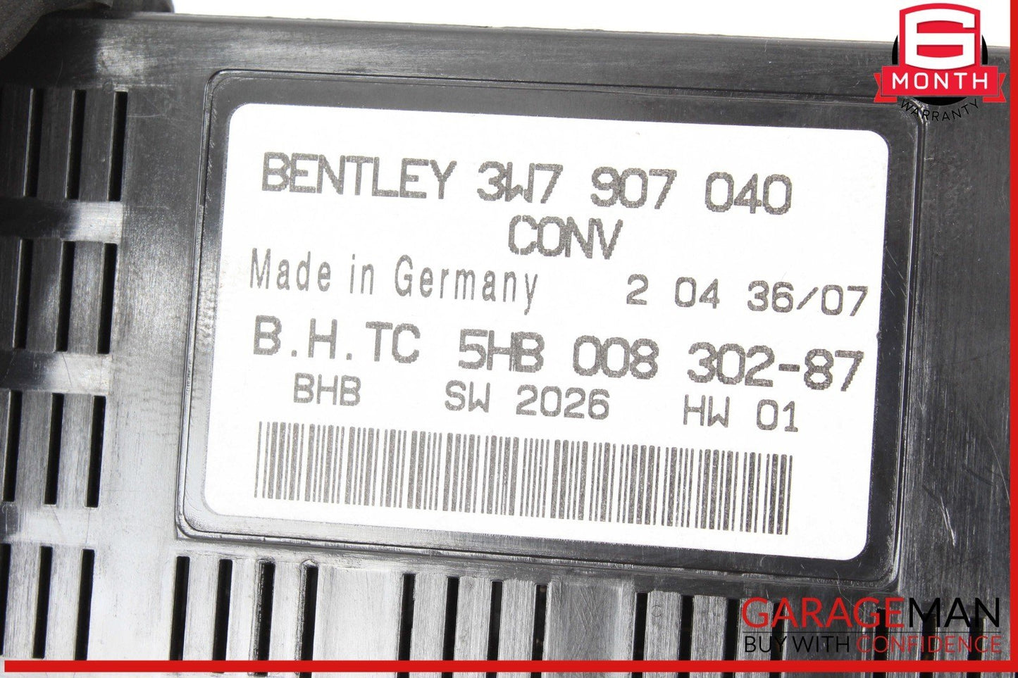 03-12 Bentley Continental GTC AC A/C Heater Control Module Unit 3W7907040 OEM