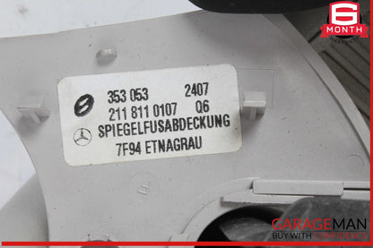 07-09 Mercedes W211 E350 E63 AMG Interior Top Upper Rear View Mirror Gray OEM