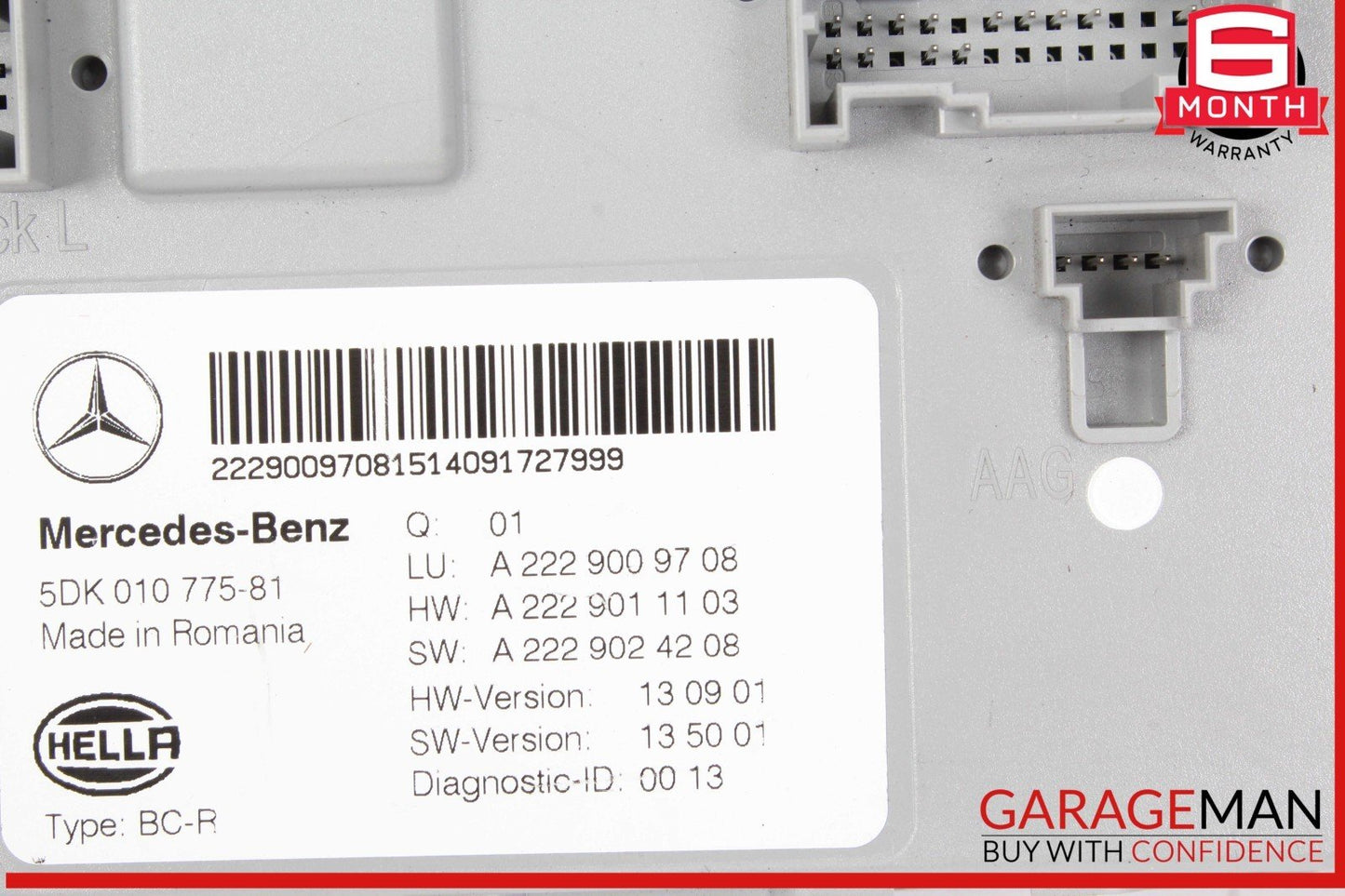 15-18 Mercedes W205 C300 C400 C350e Rear Trunk SAM Control Module Unit OEM