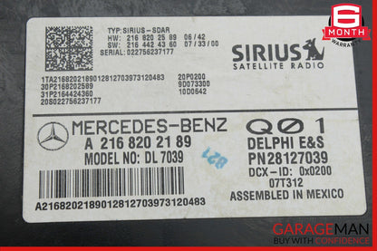 07-14 Mercedes W221 S550 4MATIC Sirius Satellite Radio Module Receiver OEM