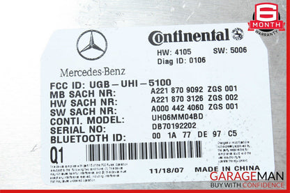07-10 Mercedes W221 S550 CL550 Bluetooth Communication Module Unit OEM