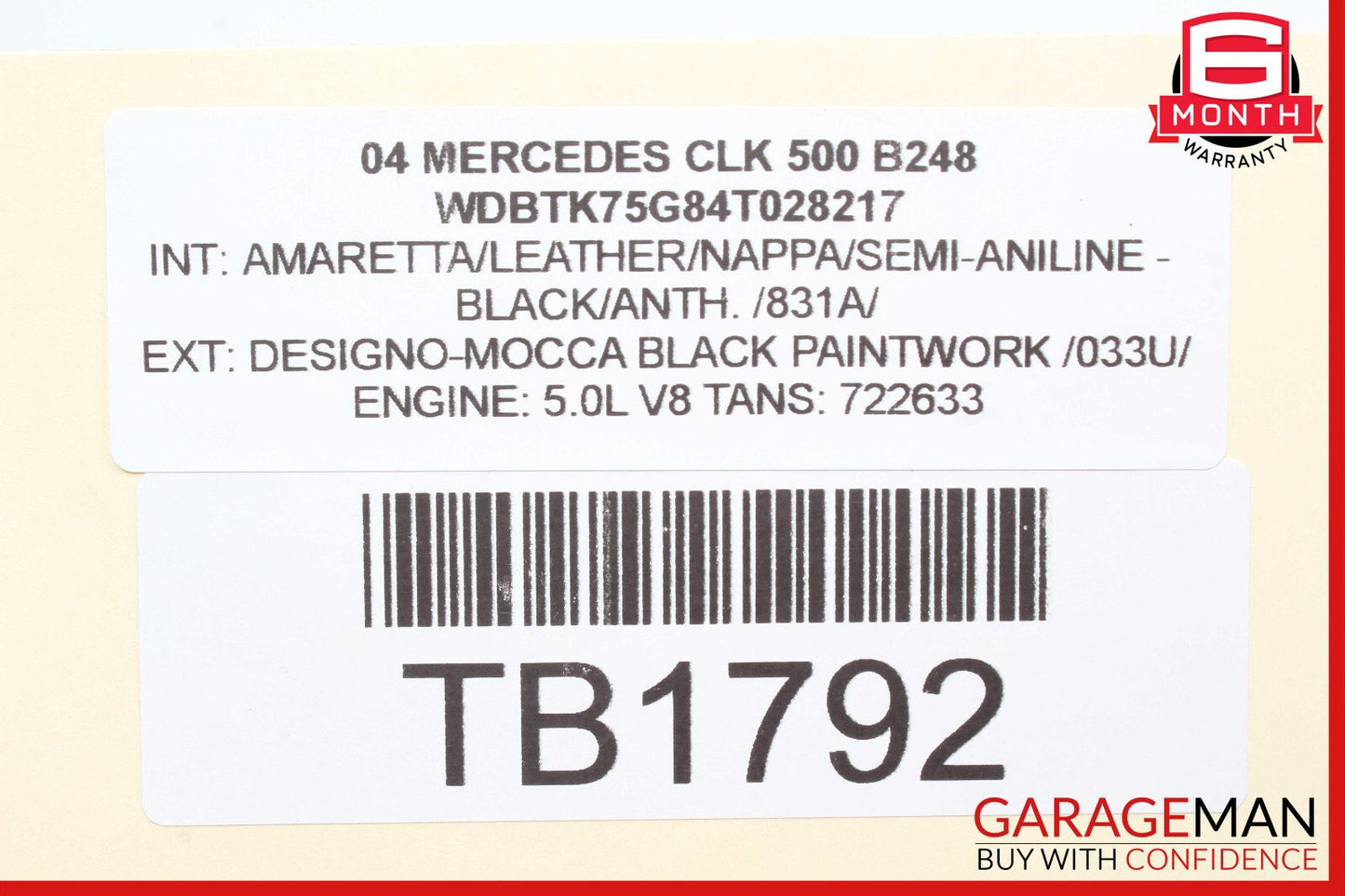 03-09 Mercedes W209 CLK500 CLK320 Shock Strut Set Rear Right & Left Set of 2 OEM