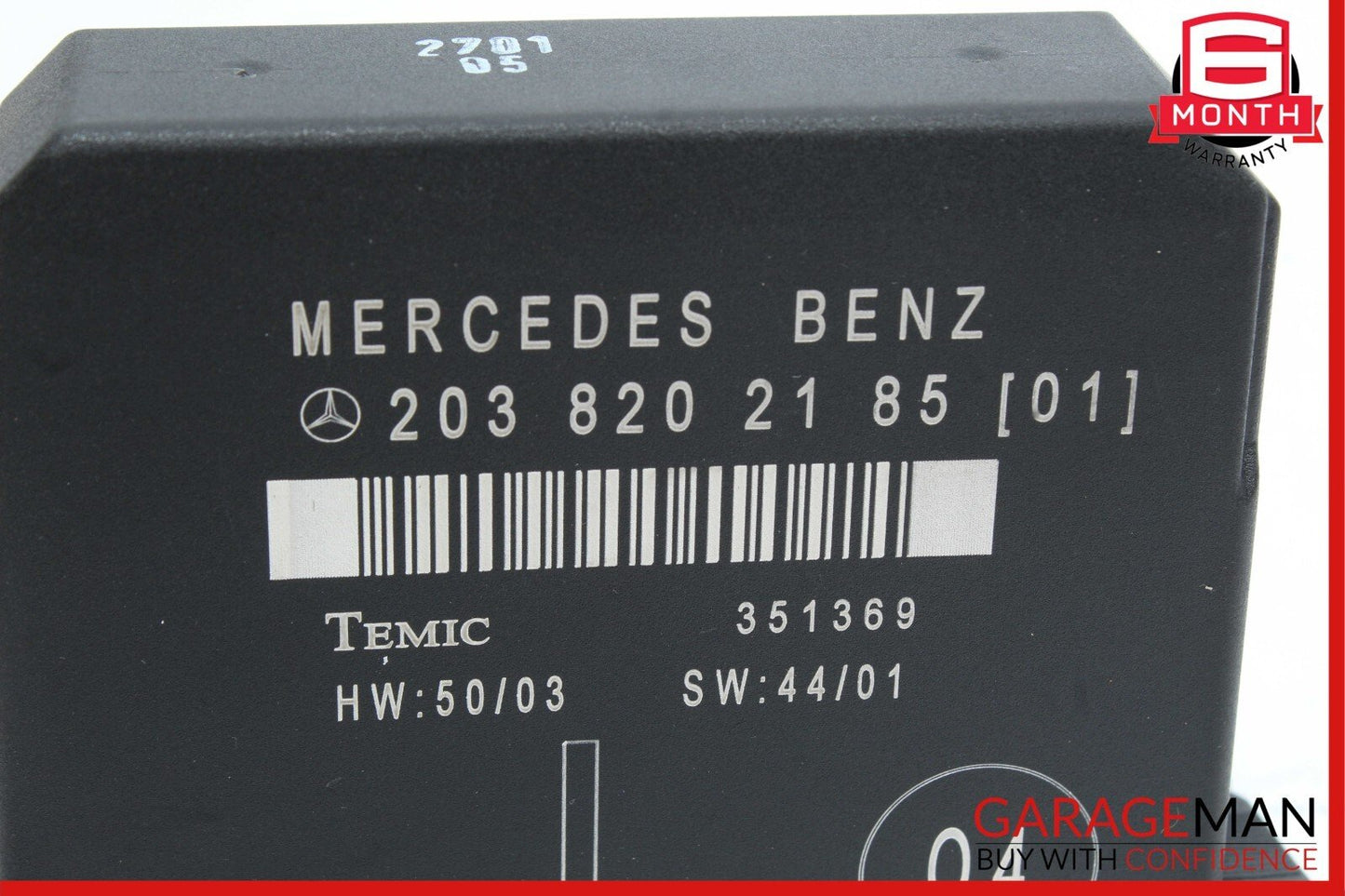01-07 Mercedes W203 C230 C320 Rear Left Side Door Computer Controller Module