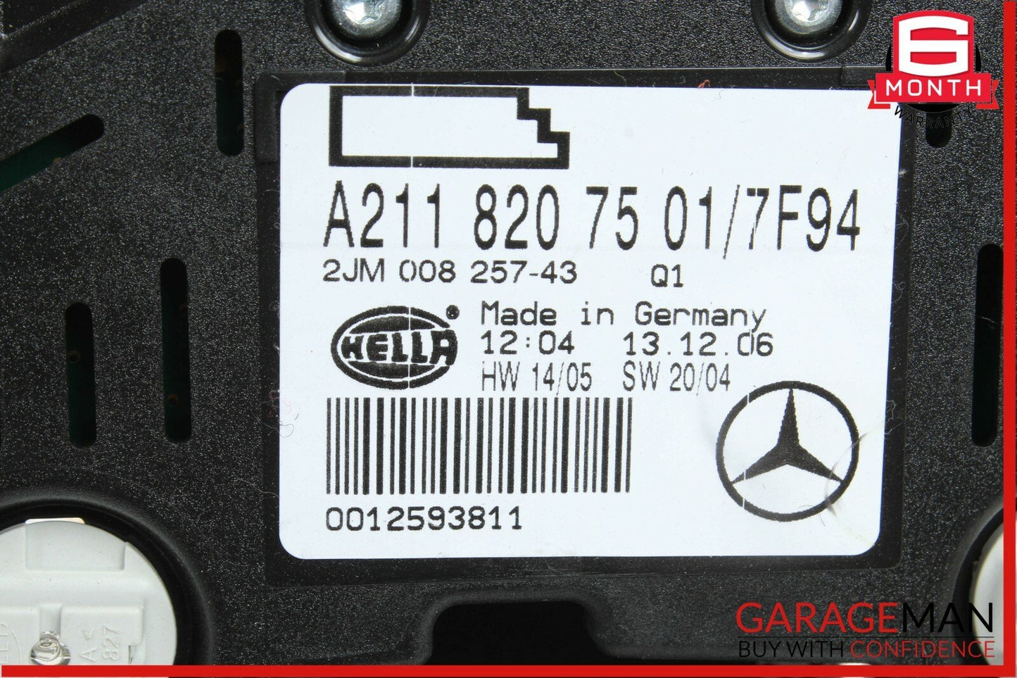 03-11 Mercedes E320 CLS55 AMG Rear Overhead Dome Light Reading Map Lamp Grey
