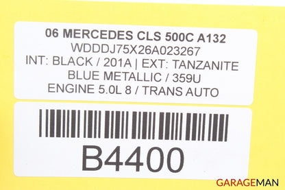 06-11 Mercedes W219 CLS500 Headlight Lamp Switch Control Module Black A132 OEM