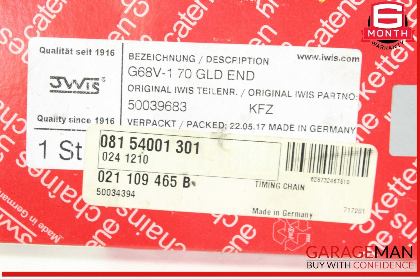 07-09 Audi Q7 Volkswagen Touareg Timing Chain 03H109465 OEM