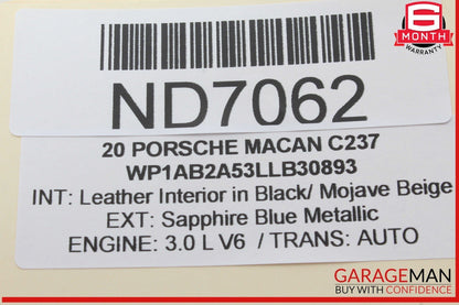 15-24 Porsche Macan 95B Rear Left or Right Side Door Control Module 4H0959795P