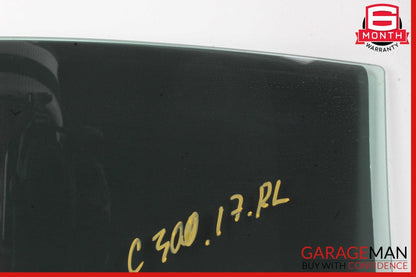 15-20 Mercedes W205 C300 350e C400 Rear Left Side Door Window Glass OEM