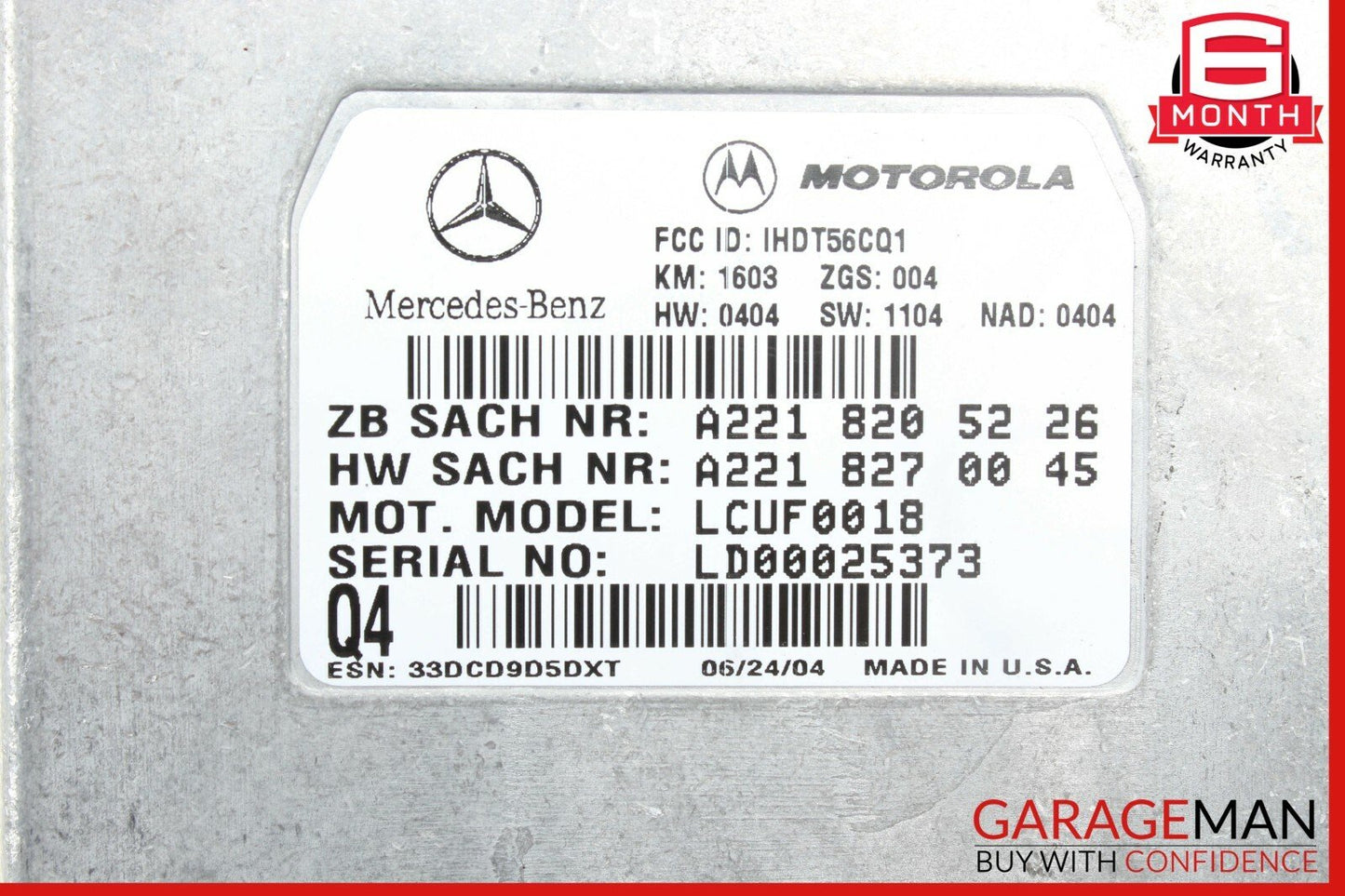 03-06 Mercedes W215 CL55 Voice Communication Control Module OEM