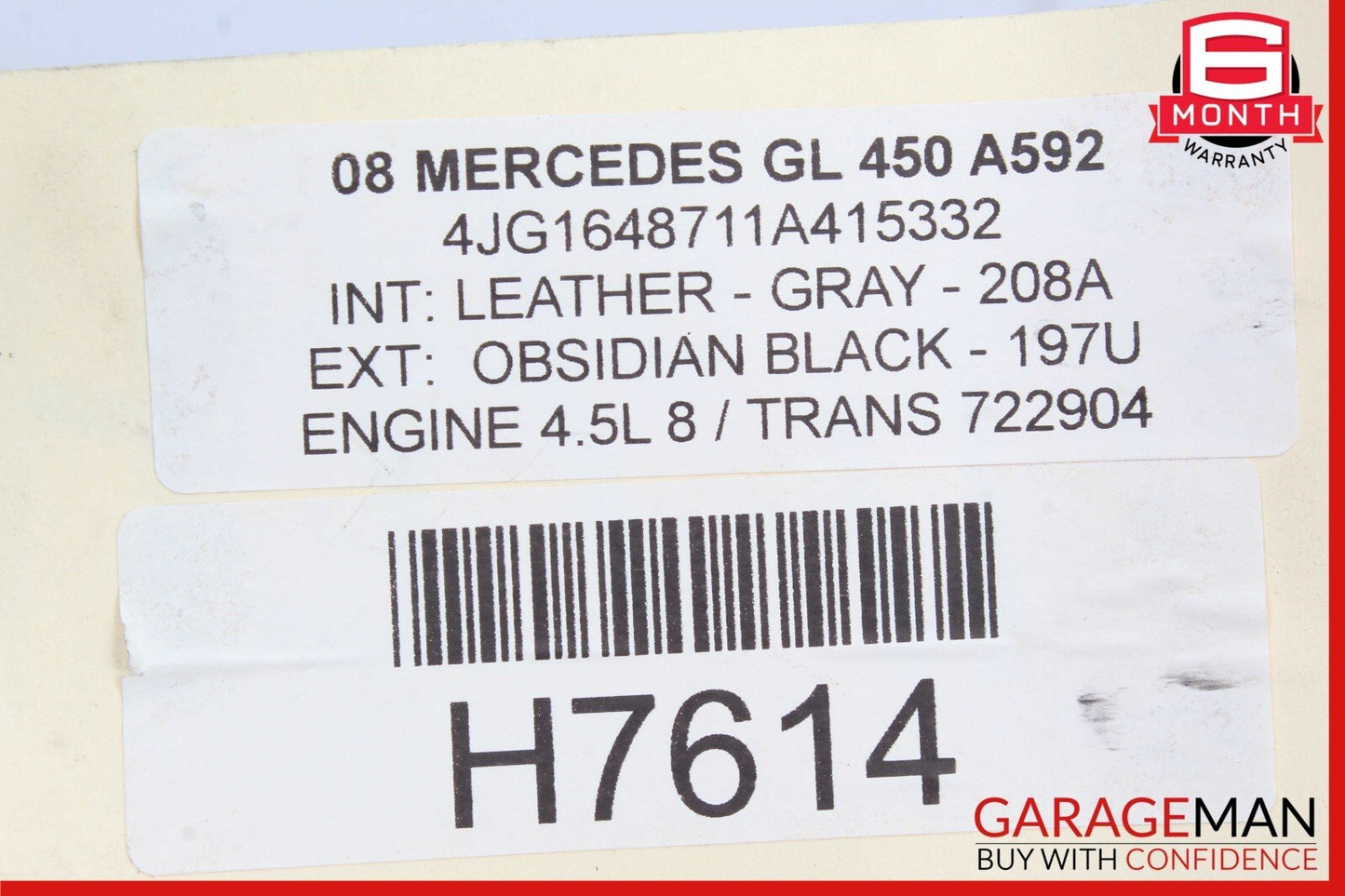 06-09 Mercedes X164 GL450 ML450 Front Right Side Seat Belt Seatbelt Retractor