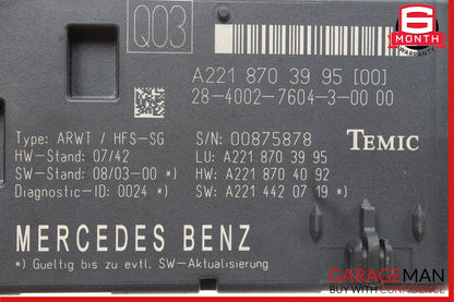 07-14 Mercedes W221 S500 S550 CL63 Trunk Release Remote Open Close Module Unit