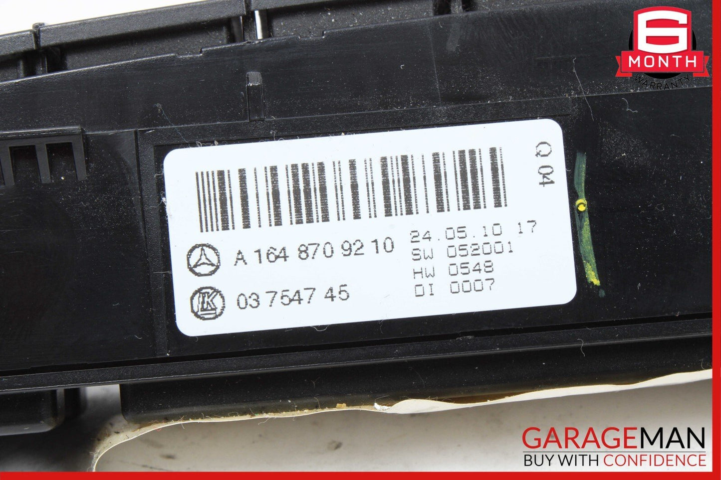 06-12 Mercedes X164 GL450 ML550 Hazard Control Switch Panel 1648709210 OEM