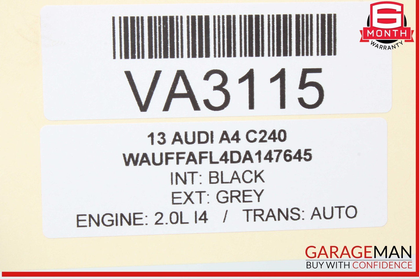 09-16 Audi A4 Rear Left Driver Side Window Regulator Motor 8K0959811A OEM