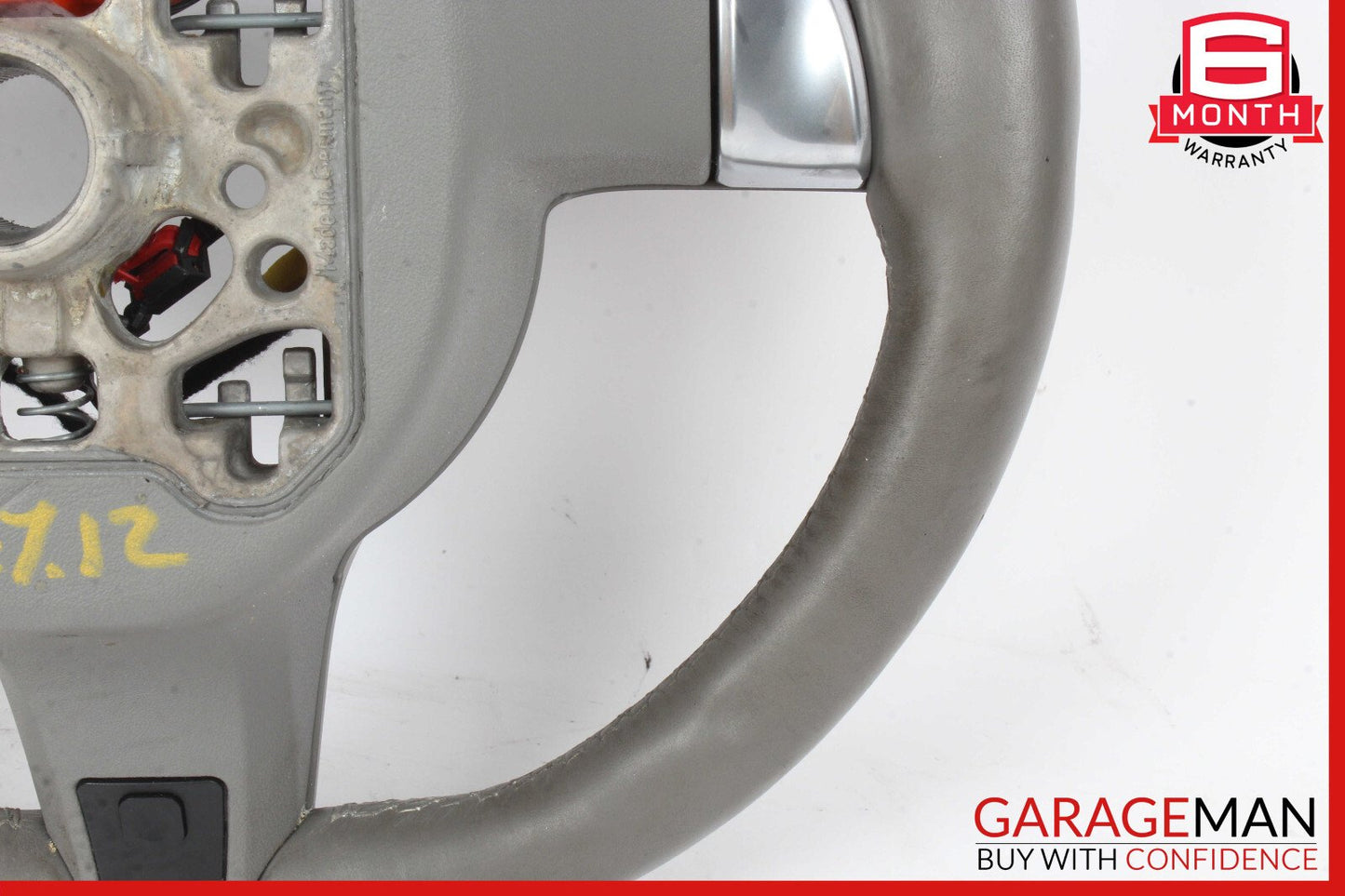 11-14 Porsche Cayenne 958 S Steering Wheel w/ Paddle Shifters Gray OEM