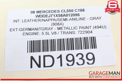 07-13 Mercedes W216 CL550 S550 Rear Trunk Lid Lock Latch Actuator w/o Key OEM