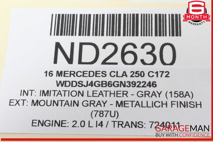 14-19 Mercedes W117 CLA250 Front Center AC A/C Air Vent Nozzle Trim Grill OEM