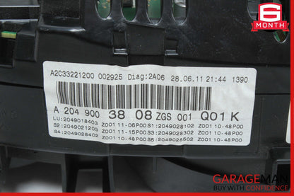 12-14 Mercedes W204 C350 C300 Speedometer Odometer Instrument Cluster Gauge OEM