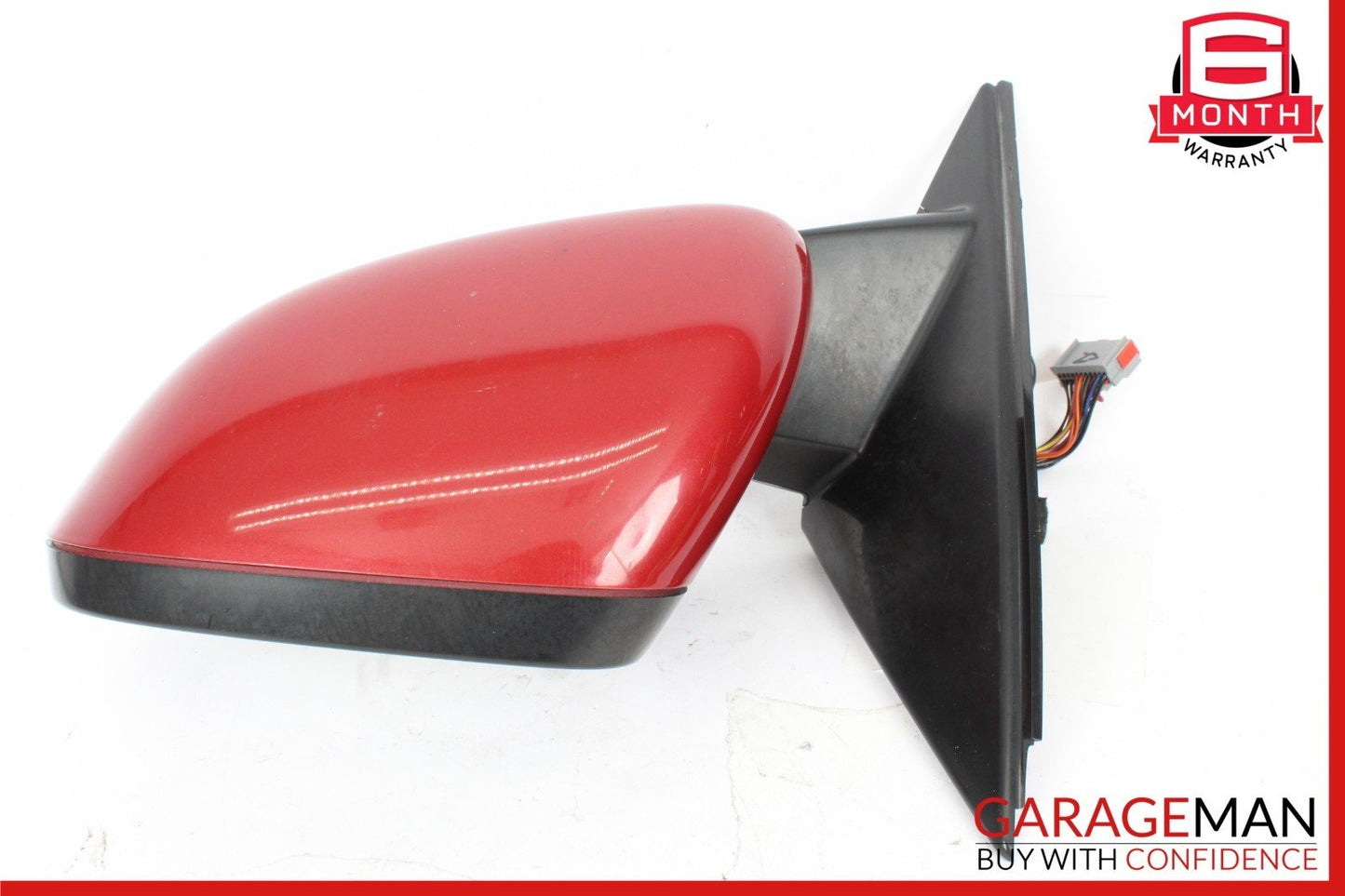 16-20 Jaguar XF Front Left Driver Side Door Rear View Mirror Red OEM