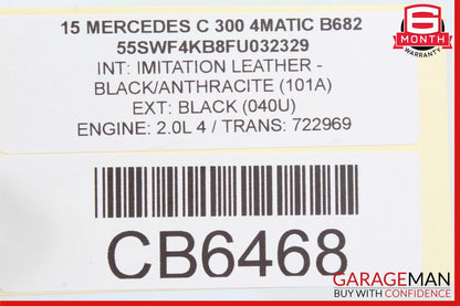 14-19 Mercedes W205 C300 GLC300 S550 Interior Rear View Mirror Gray OEM
