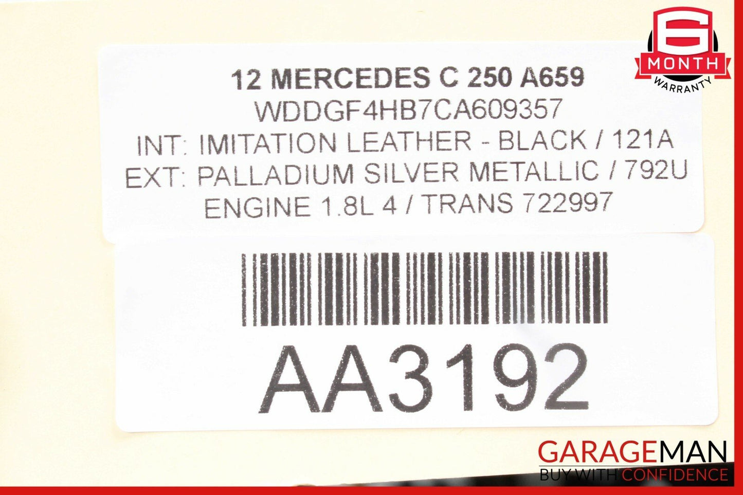 08-11 Mercedes W204 C250 C300 Rear Right Side Door Lock Latch Actuator OEM