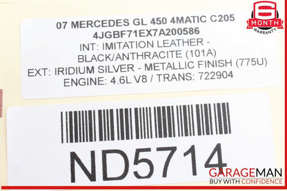 06-12 Mercedes X164 GL450 4MATIC ML550 Front Left Side Reinforcement Bracket OEM
