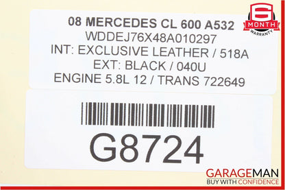 03-13 Mercedes S600 CL600 V12 M275 Engine Piston & Connecting Rod Assembly OEM