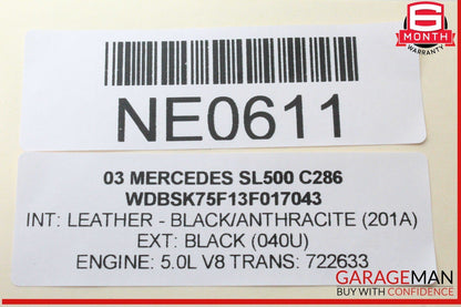 03-06 Mercedes R230 SL500 SL55 Rear Parktronic Display Buzzer 0015420823 OEM