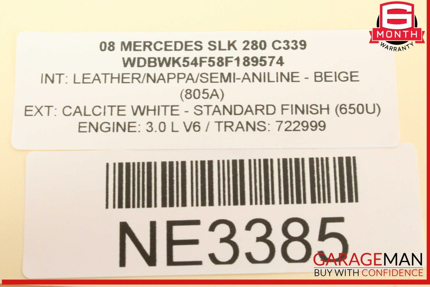 05-11 Mercedes R171 SLK280 SLK350 Convertible Top Left Main Lift Cylinder OEM