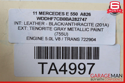 10-16 Mercedes W212 E550  Overflow Radiator Expansion Coolant Tank Reservoir