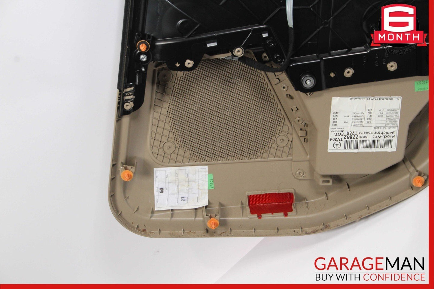 10-15 Mercedes X204 GLK350 Rear Left Side Interior Door Panel Assembly Brown
