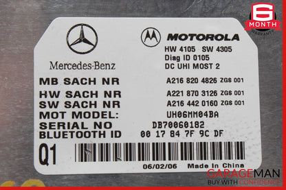 07-13 Mercedes W221 S550 S600 S63 AMG Motorola Bluetooth Control Module Unit OEM