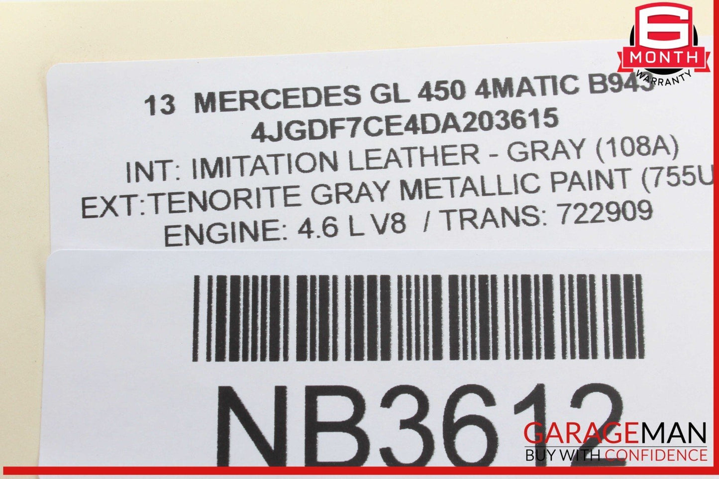 12-16 Mercedes X166 GL450 4MATIC Right Side Exterior Door Handle OEM