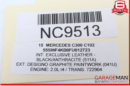 15-20 Mercedes W205 C300 GLC350e E300 M274 2.0L ECU ECM Engine Control Module