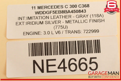 08-14 Mercedes W204 C300 C250 Rear Right Passenger Side Door Control Module OEM